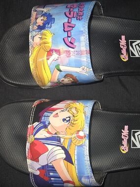 VansXSailor Moon Graphic Slide Sandals